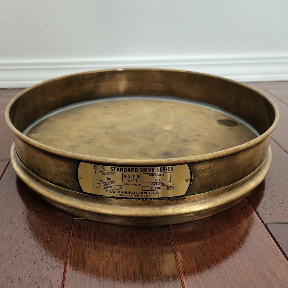 US Standard Sieve Series No. 80 180 Microns 12" Dual Manufactoring Co.